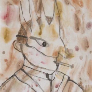 Man In A Mask (2016), 9 x 12”