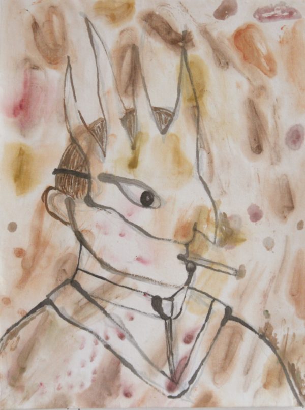 Man In A Mask (2016), 9 x 12”