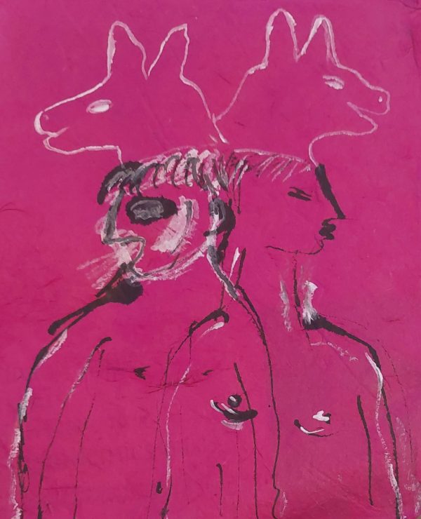 Twin Spirited 2 (2024), 8 x 9.5”